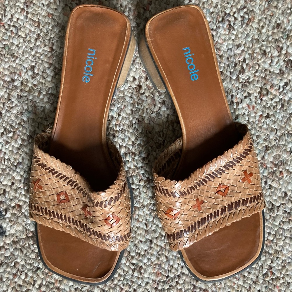 Woven Brown Sandals